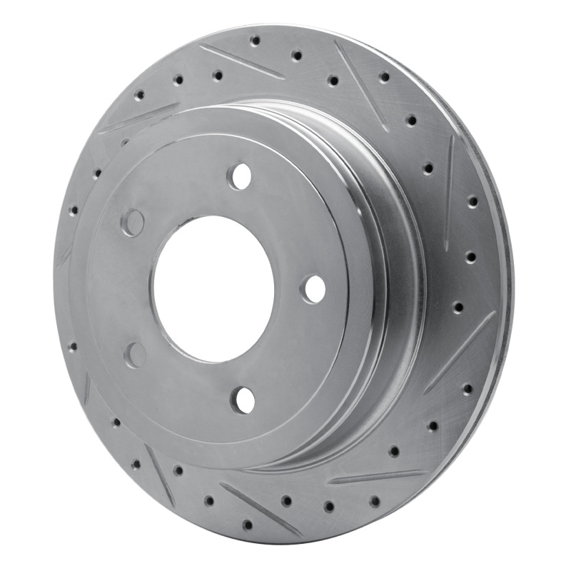 Ford E-150 Brake Rotor (1) - Rear Right - R1 Concepts - Drilled & Slotted - Silver - `04-`06